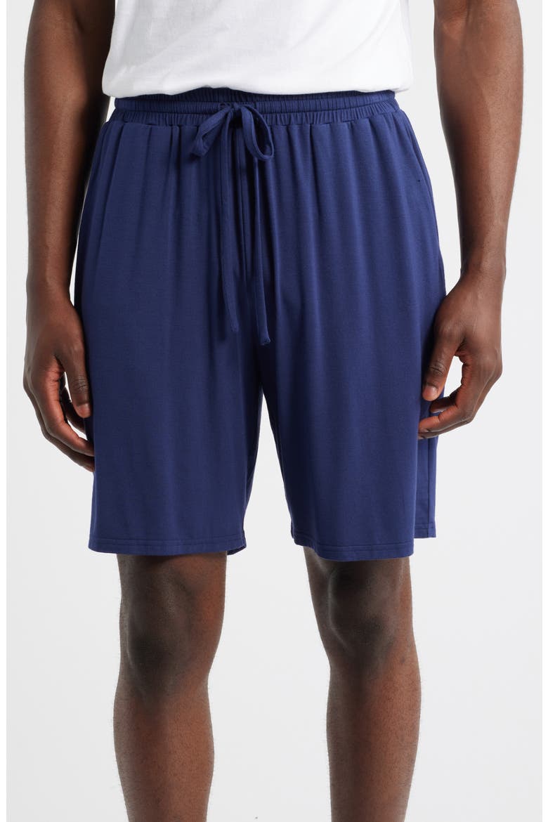 Moonlight Modal Blend Drawstring Lounge Shorts, Main, color, NAVY PEACOAT