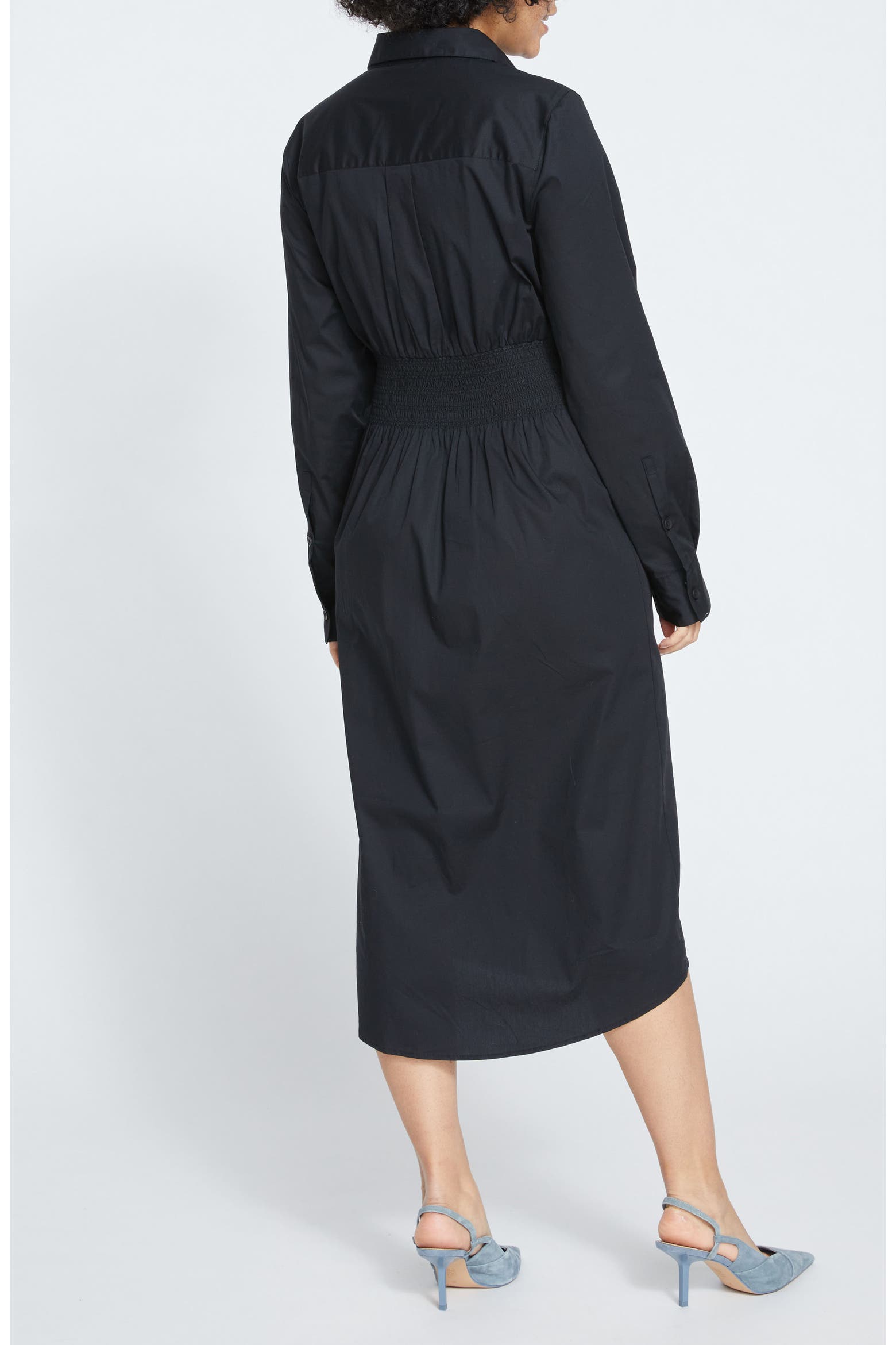Smorck Universal Standard Hamptons Smock Waist Chambray Shirtdress (Women ...