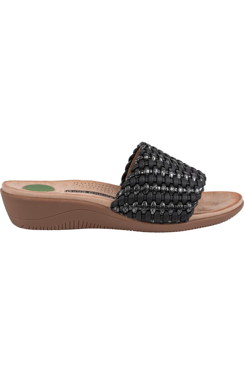 GOOD CHOICE NEW YORK Atenes Woven Slide Sandal, Alternate, color, Black