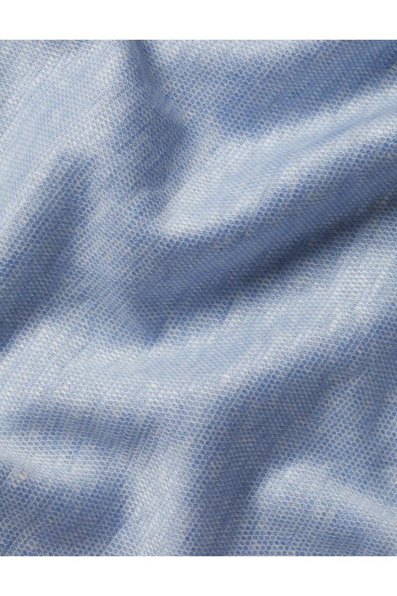 Short Sleeve Linen Polo, Alternate, color, Sky Blue