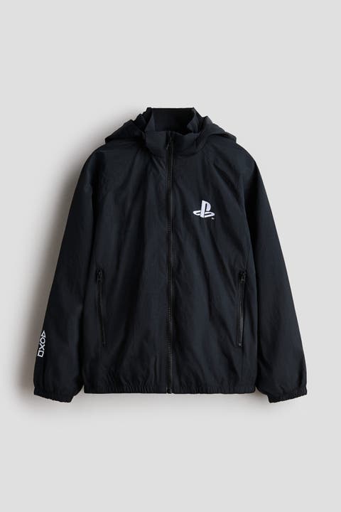 Hooded Nylon Windbreaker