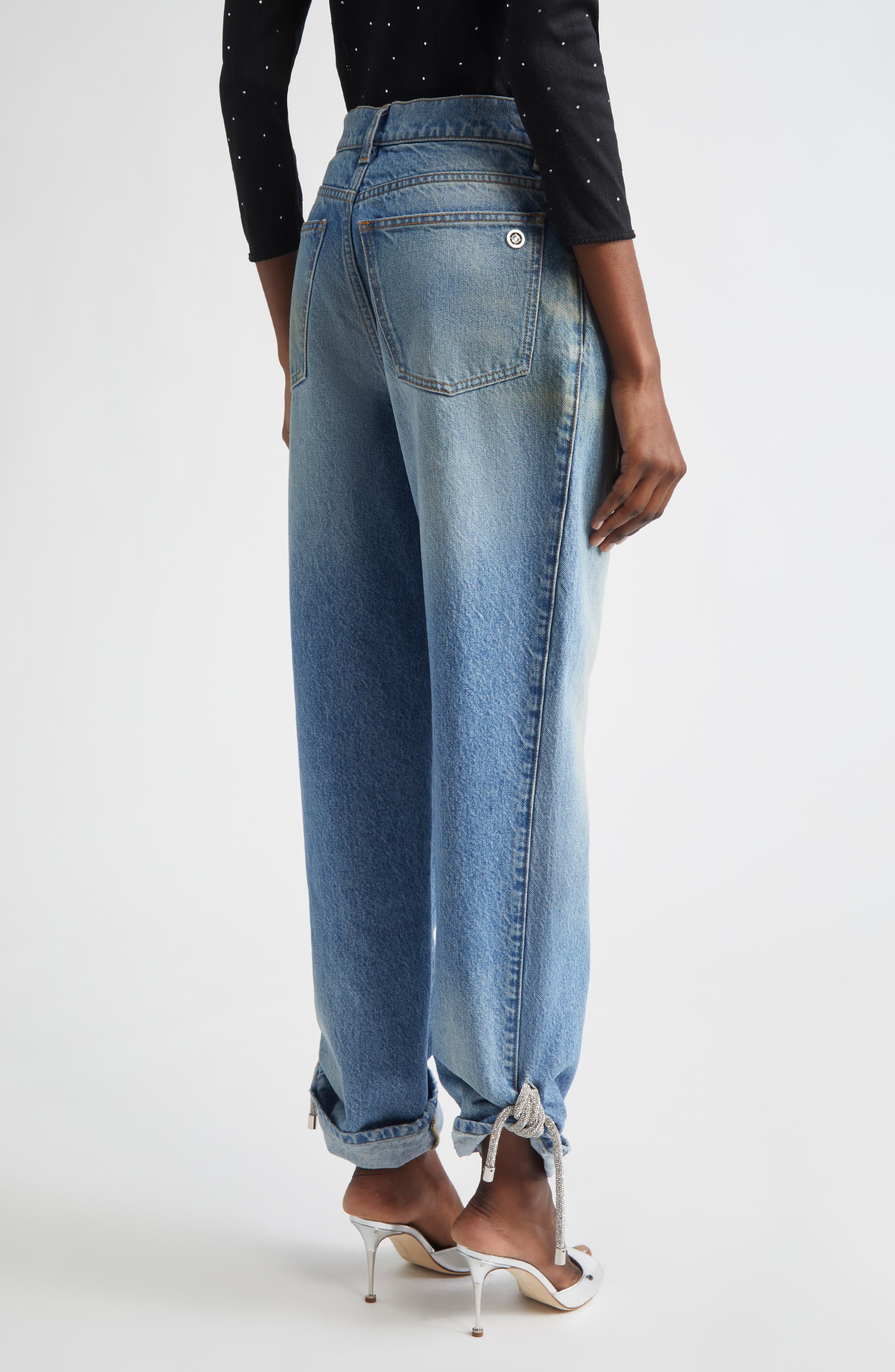 Crystal Knot Straight Leg Jeans - image 2