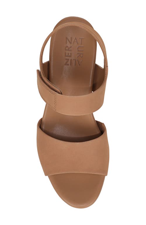 Naturalizer Imani Slingback Platform Wedge Sandal In Cookie Dough