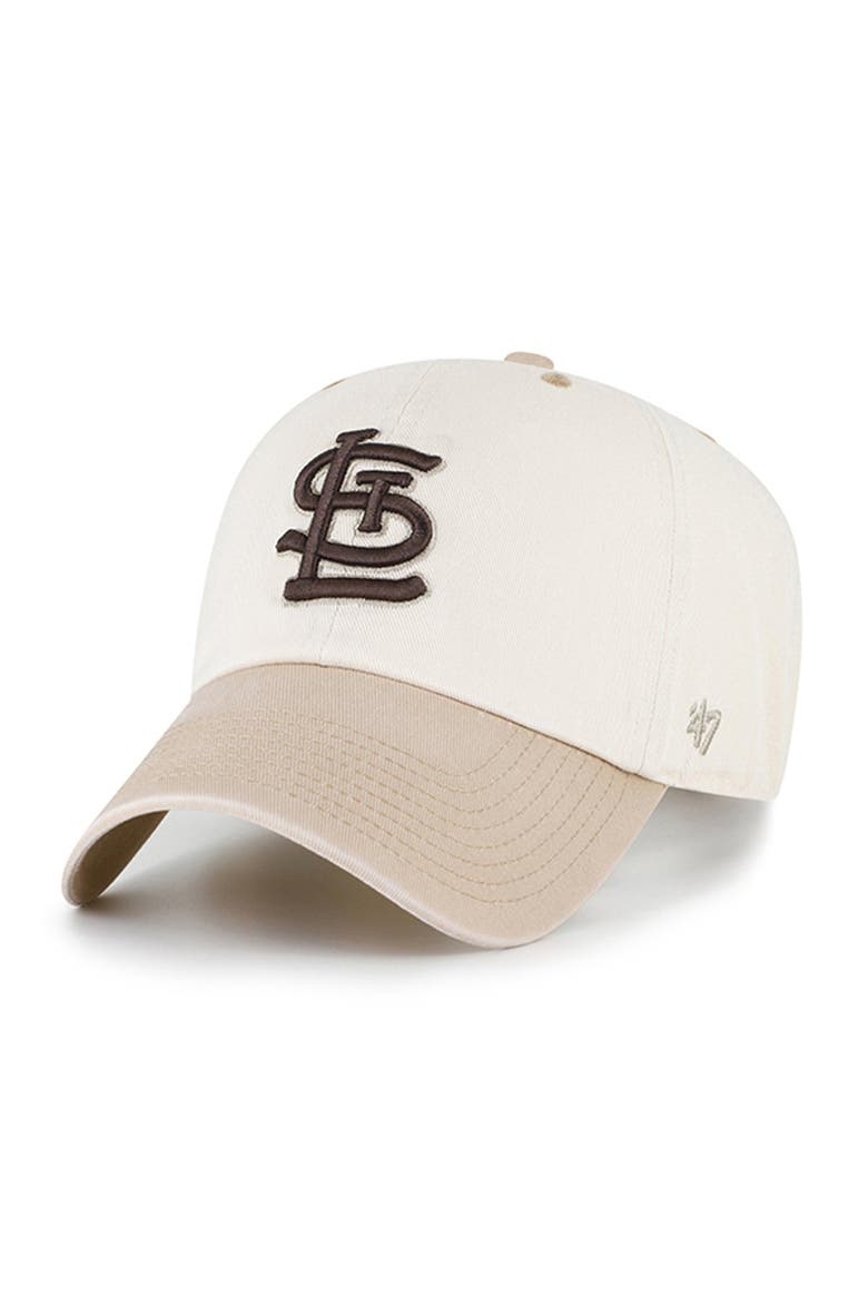 Men's '47  Natural/Tan St. Louis Cardinals Neutral Terrain Clean Up Adjustable Hat, Main, color, Natural