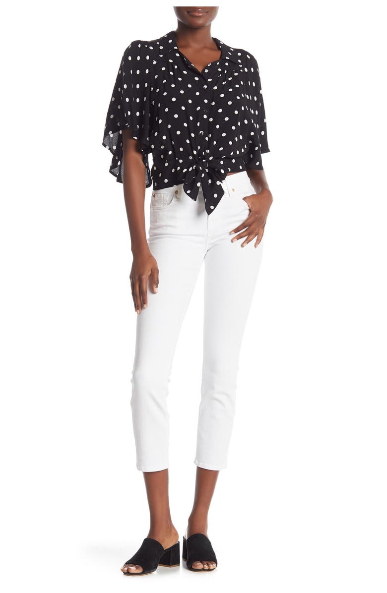 7 For All Mankind Kimmie Squiggle Cropped Jeans, Alternate, color, 