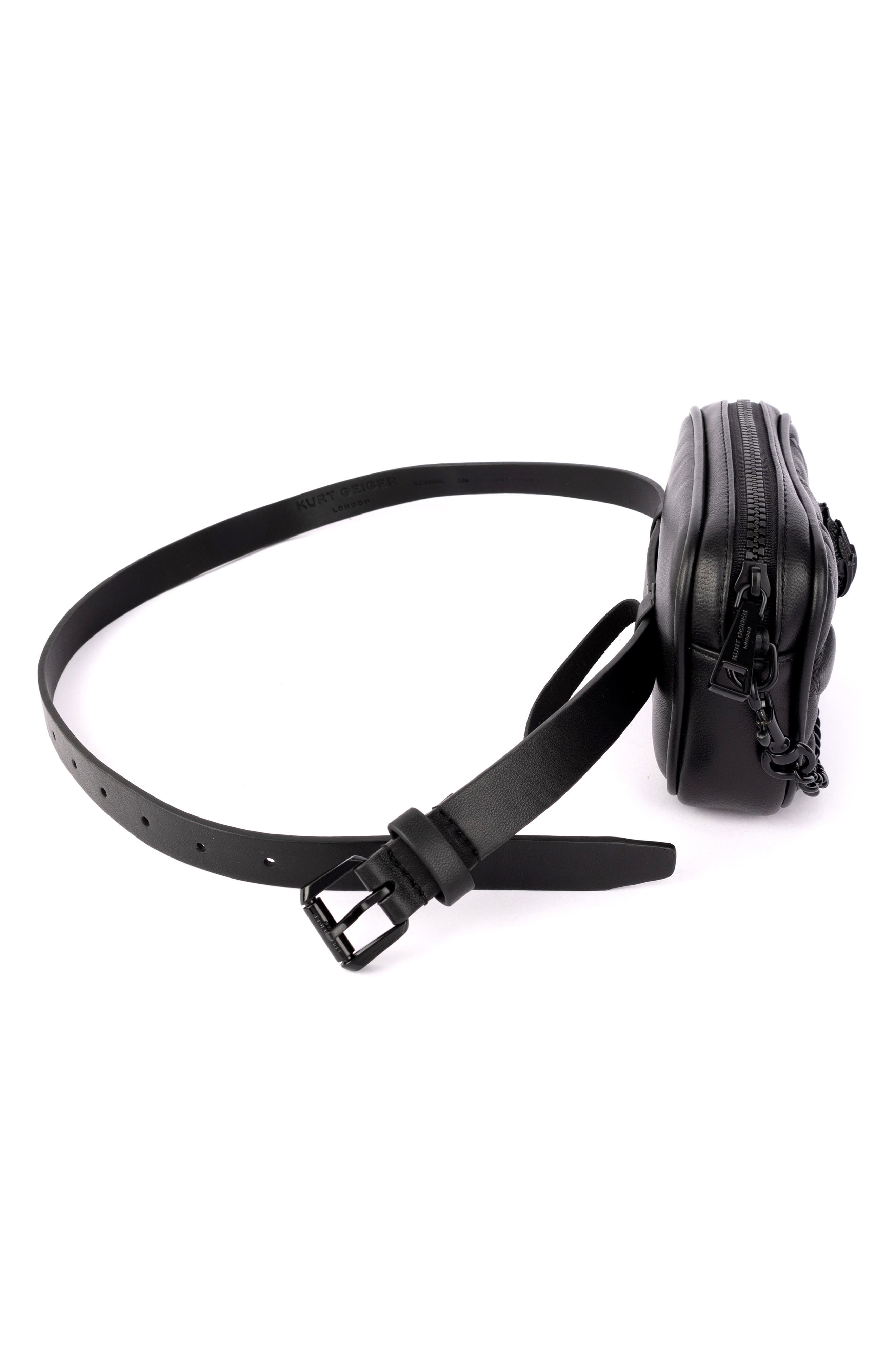 Kurt Geiger London Kensington Drench Quilted Leather Belt Bag, Alternate, color, 