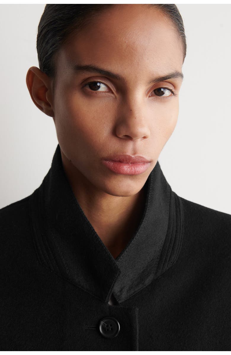 COS Structured Double-Faced Wool Jacket, Alternate, color, Black