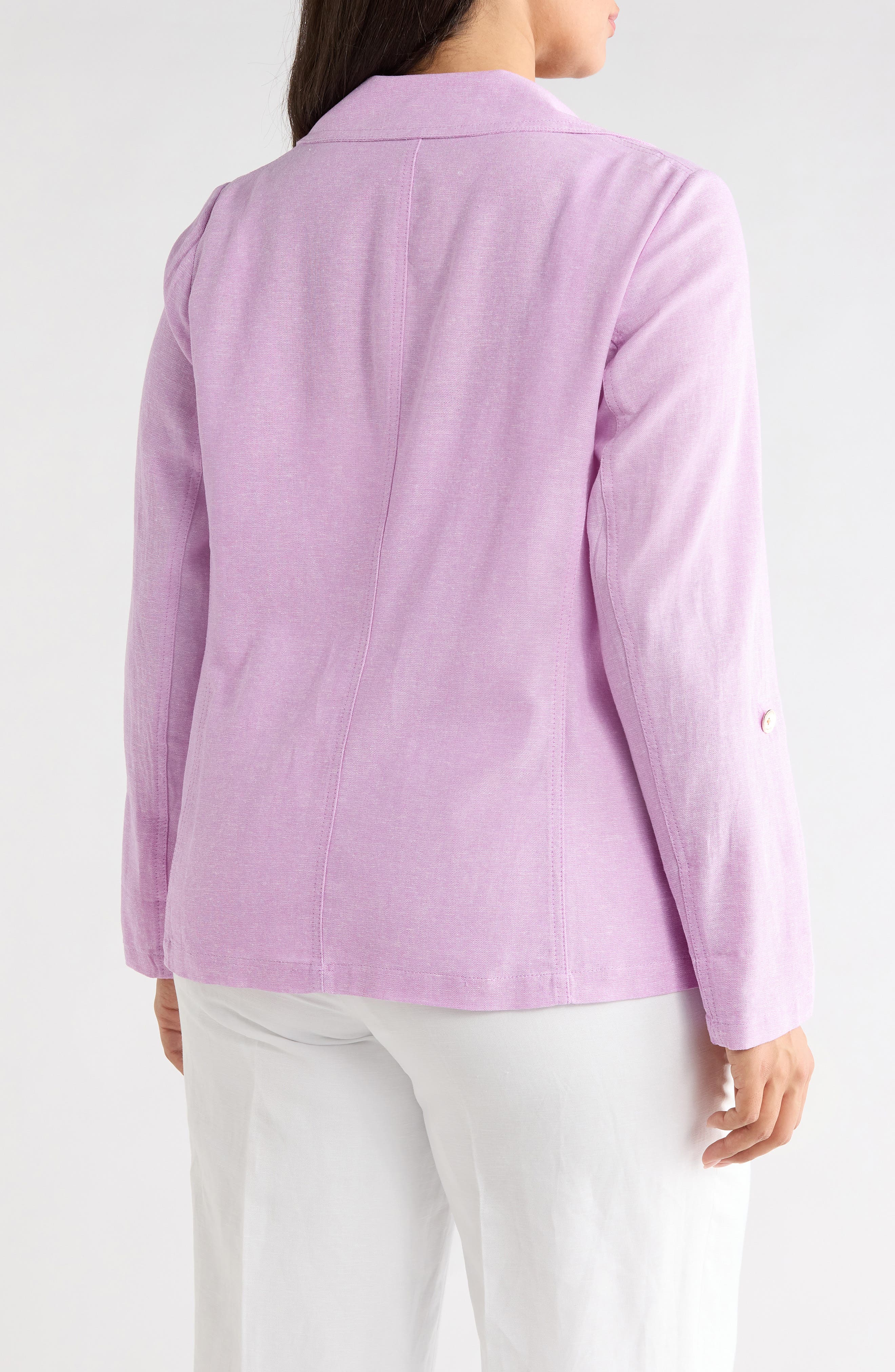 Roll-Tab Linen Blend Jacket - image 2