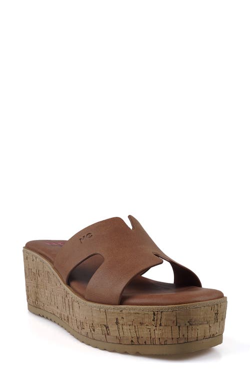 Shop National Comfort Maxinne Platform Wedge Sandal In Tan Leather