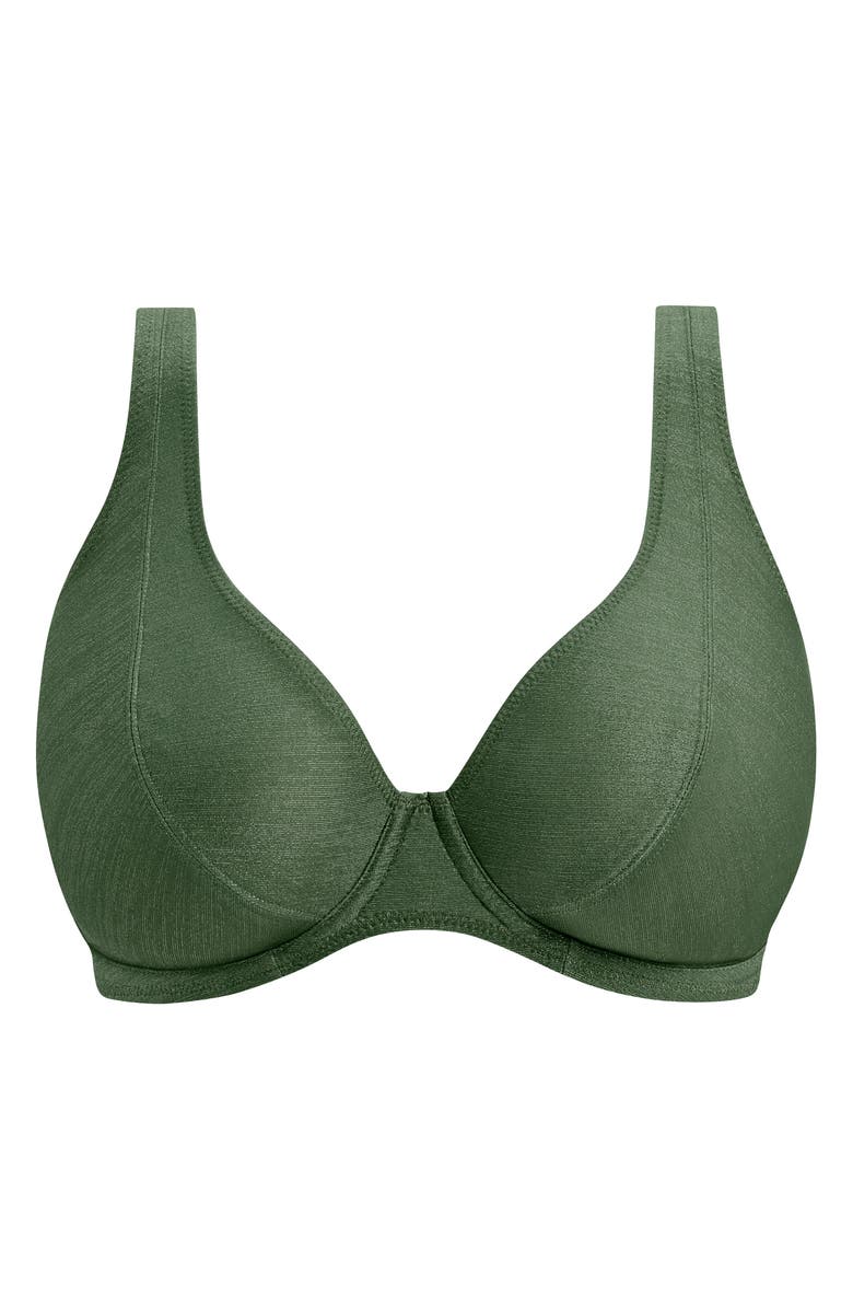 Freya Arizona Wave Underwire High Apex Bikini Top, Alternate, color, Fern