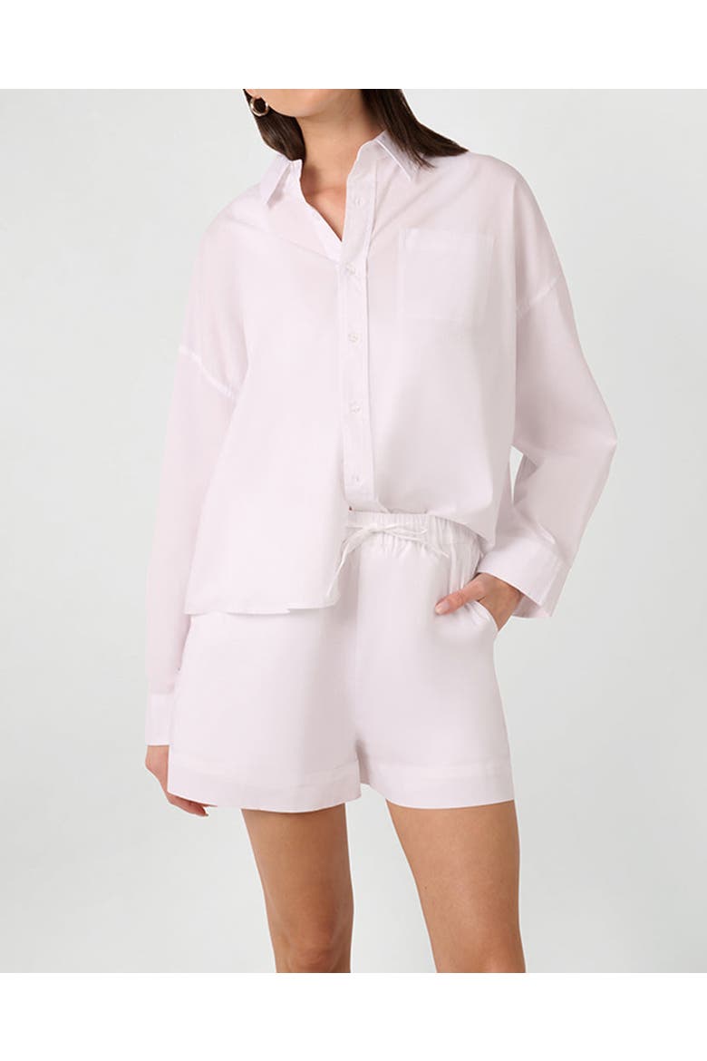 Button Front Shirt, Main, color, Bright White