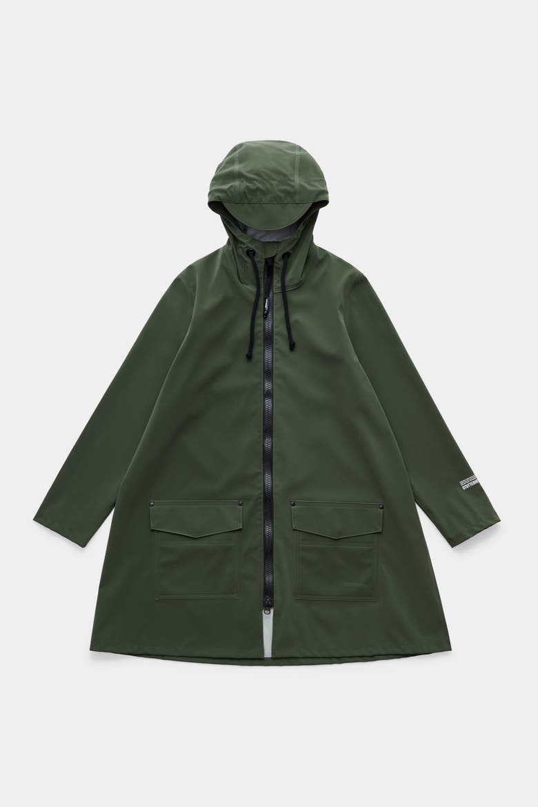 Mosebacke Patch Raincoat, Alternate, color, Bottle Green