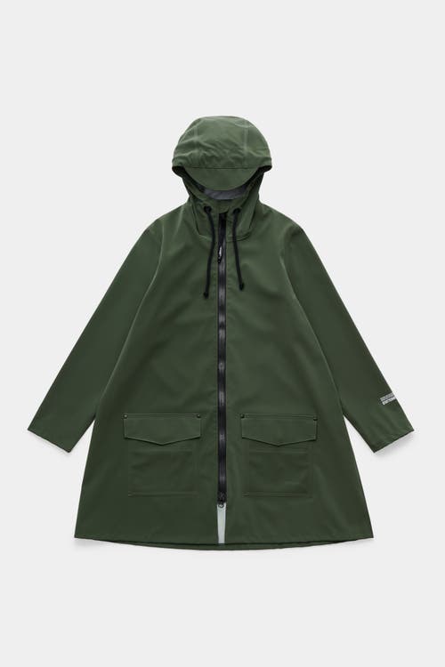Stutterheim Mosebacke Patch Raincoat In Green