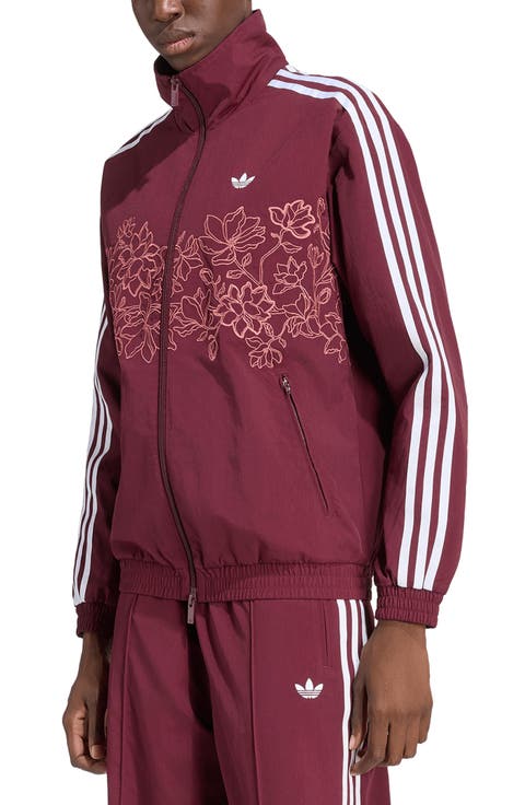 Floral Embroidered Loose Track Jacket