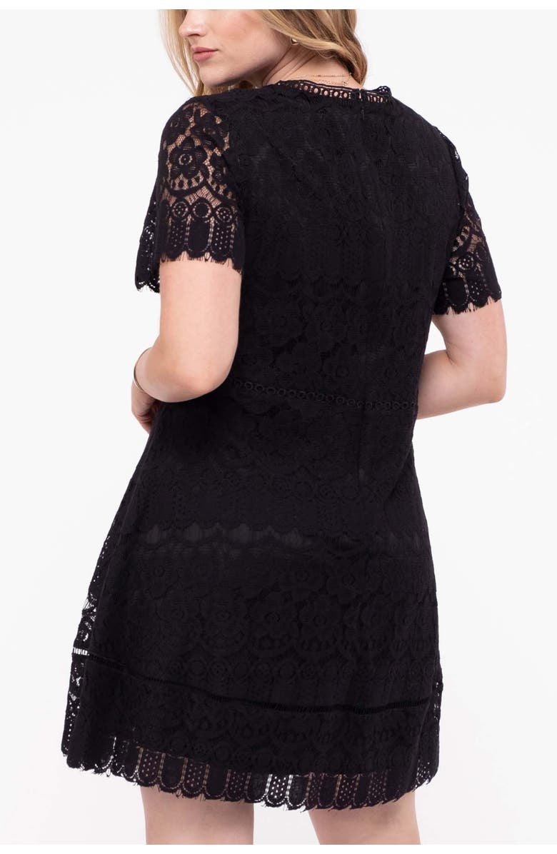 Blu Pepper Mock Neck Lace Dress, Alternate, color,