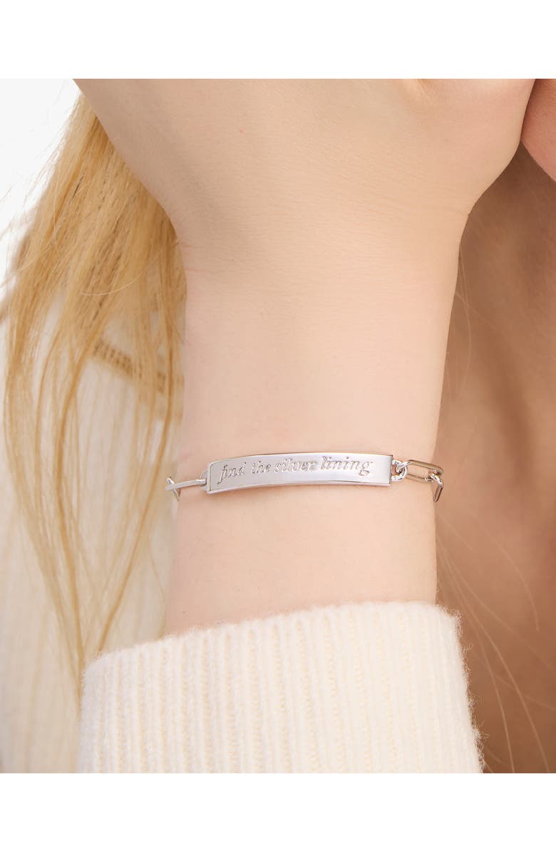 Kate Spade New York silver lining id bracelet, Alternate, color, 