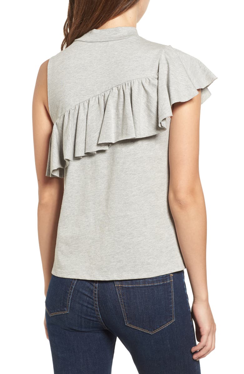 BP. Asymmetrical Ruffle Tee, Alternate, color, 