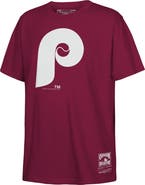 Mitchell & Ness Youth Mitchell & Ness Burgundy Philadelphia Phillies Retro Logo T-Shirt