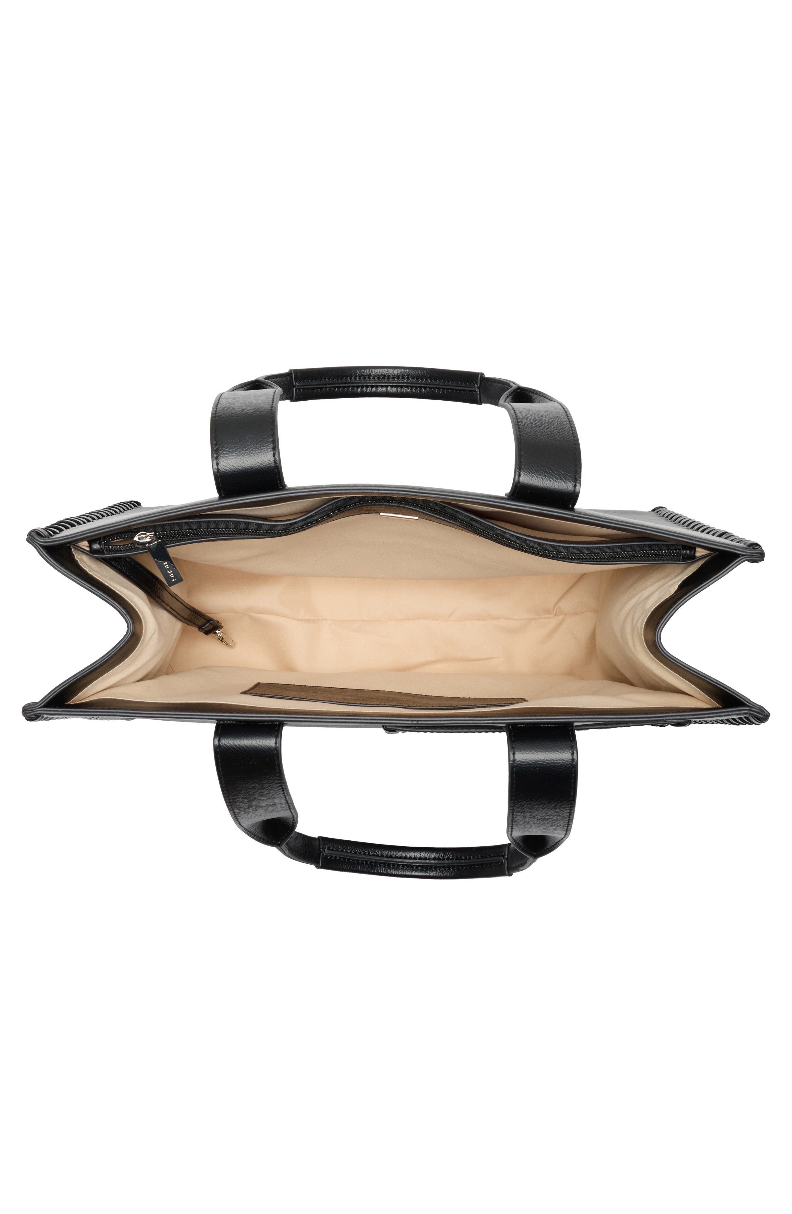 BCBG Whipstitch Tote, Alternate, color, Black