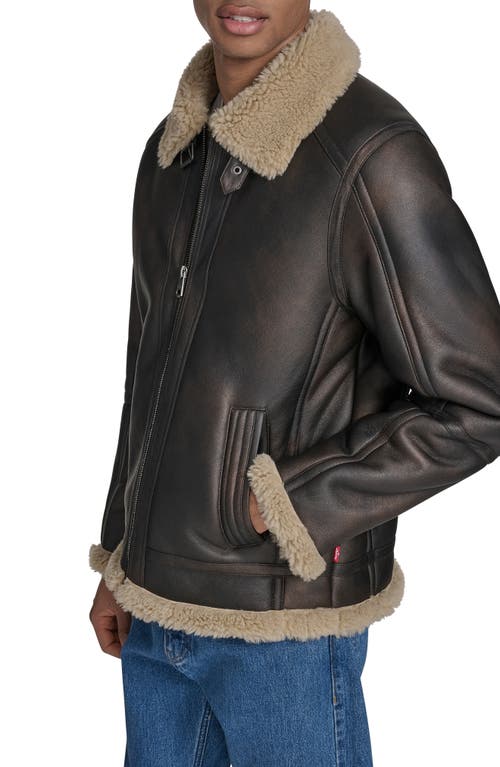 Levi's® Faux Shearling Aviator Rancher Jacket In Gray