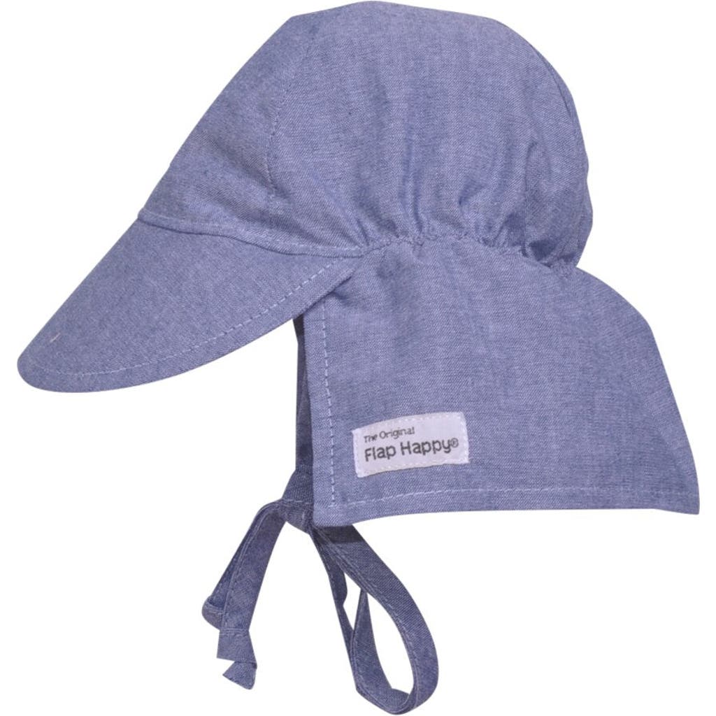 Flap Happy Baby/Toddler UPF 50+ Original Flap Hat - Full Coverage Sun protection Hat with Chin Ties in Chambray  product