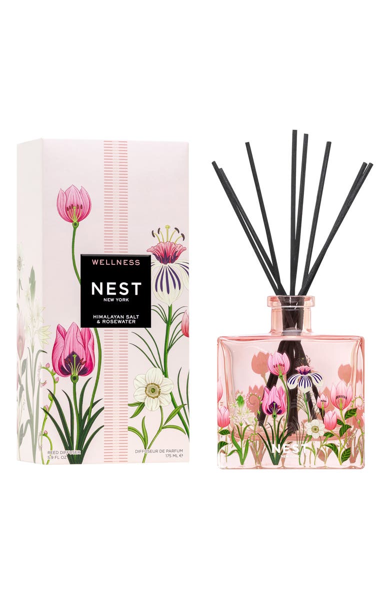 NEST New York Himalayan Salt & Rosewater Decorative Reed Diffuser, Main, color, 