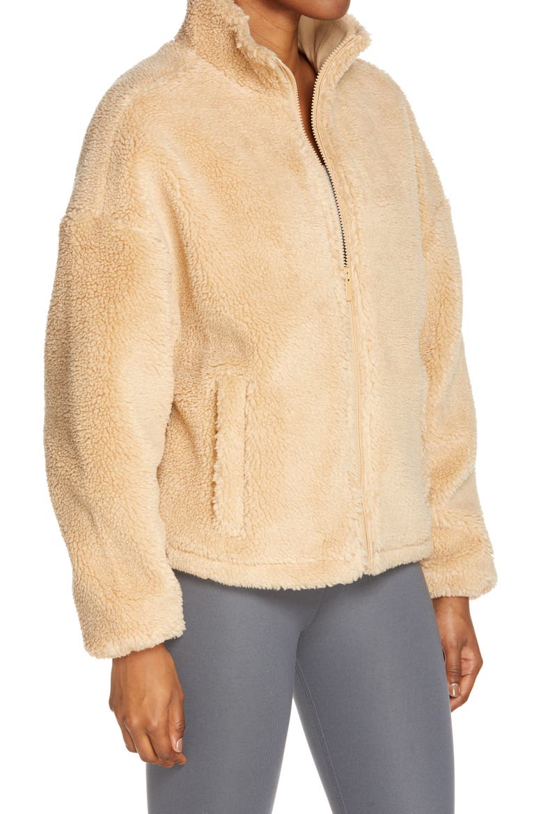 Flurry Faux Fur Jacket, Alternate, color, CAMEL