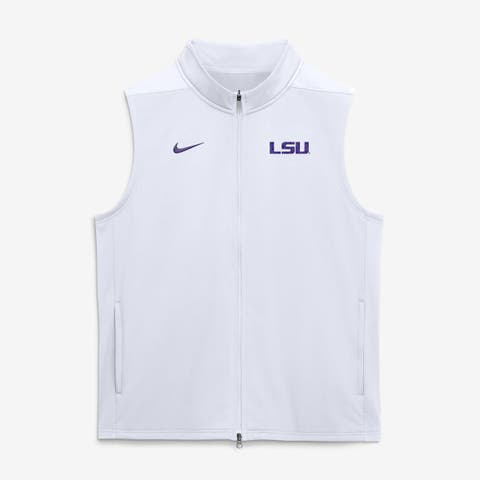Men's Nike White LSU Tigers Primetime Victory Therma-FIT Full-Zip Vest