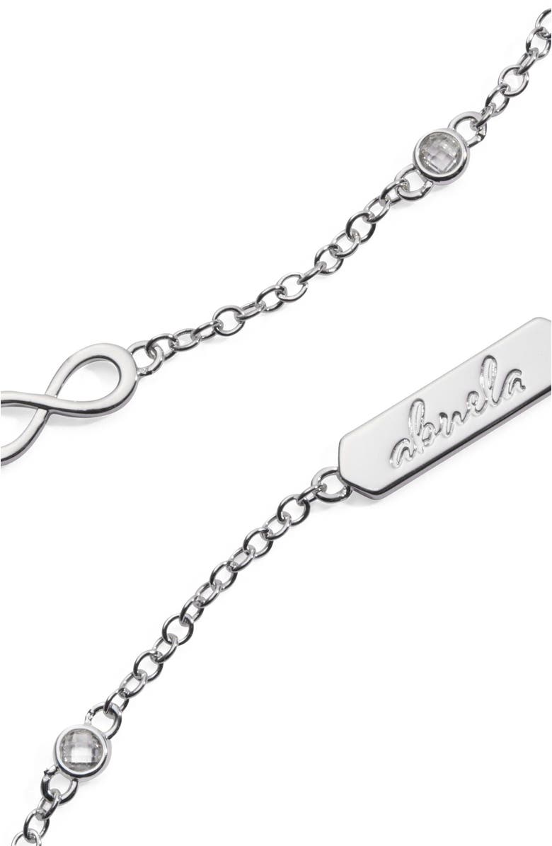 Alex and Ani Abuela Infinity Adjustable Chain Bracelet, Alternate, color, Silver