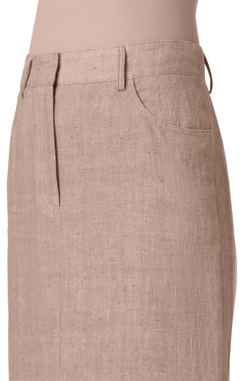 Akris Punto Slit-detail Midi Skirt In Beige