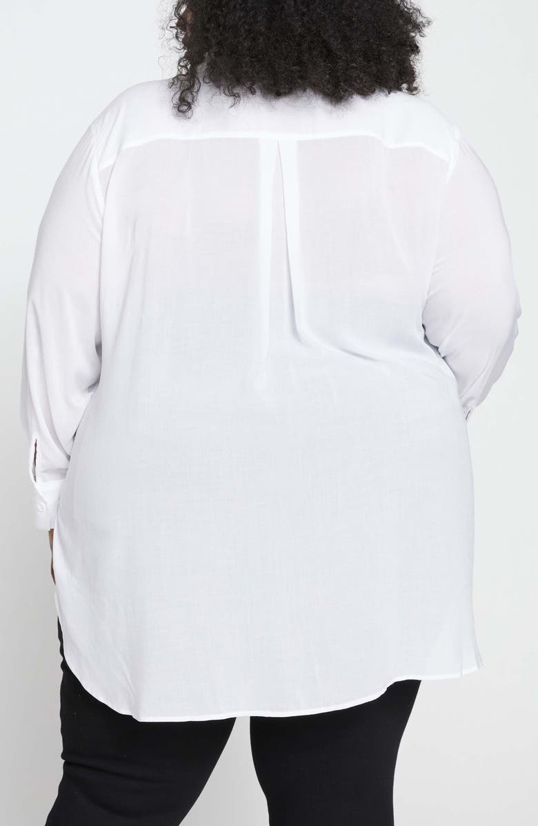 Universal Standard Toni High-Low Button-Up Tunic, Alternate, color, 