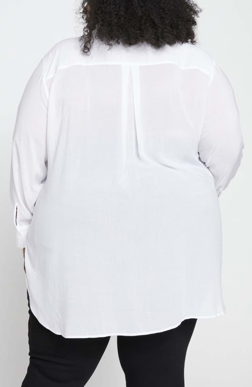 Universal Standard Toni High-low Button-up Tunic In White