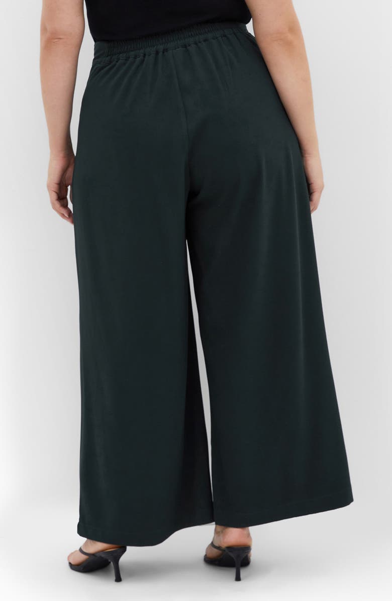 City Chic Bailey Pleated Wide Leg Pants, Alternate, color, Teal