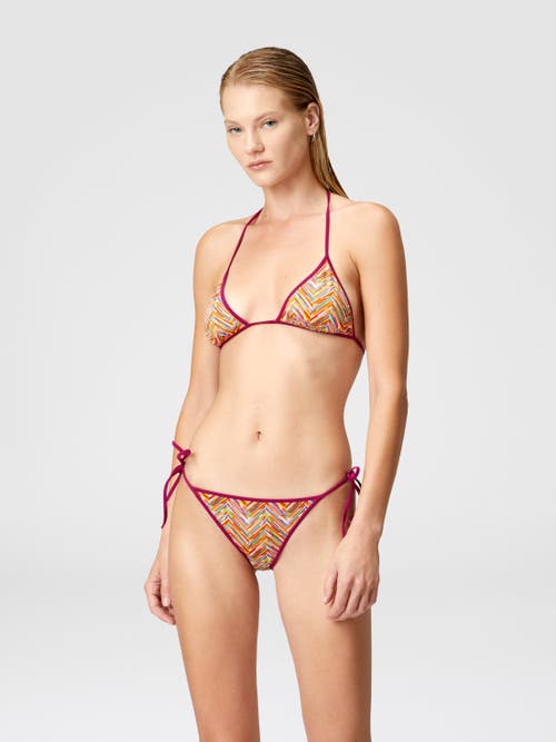Missoni Reversible Triangle Bikini With Print In Multicoloured