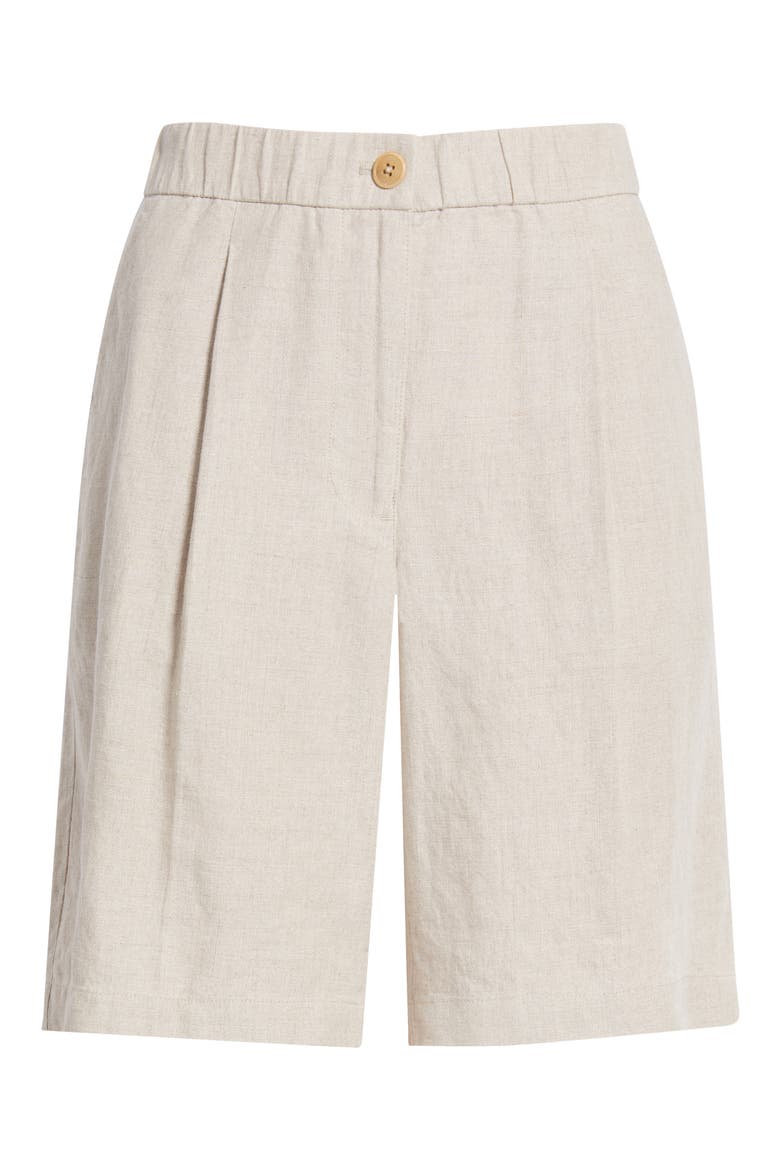 Organic Linen Shorts, Alternate, color, UNNAT