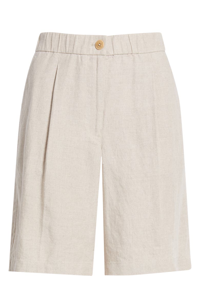 Eileen Fisher Organic Linen Shorts, Alternate, color, Unnat