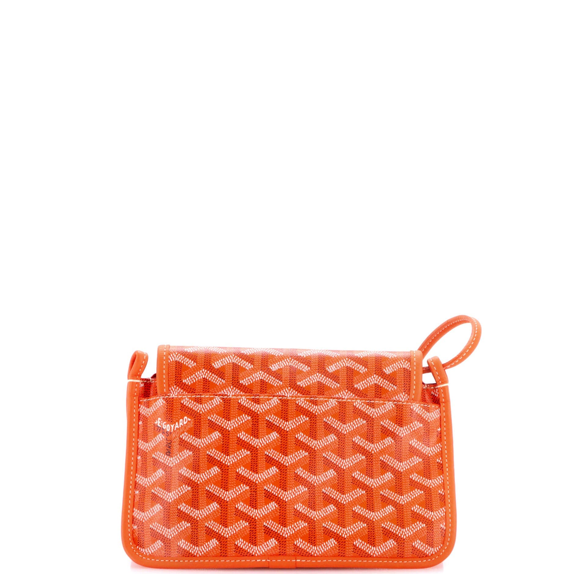 Pre-Owned Goyard Plumet Clutch Wallet Coated Canvas, Alternate, color, Orange
