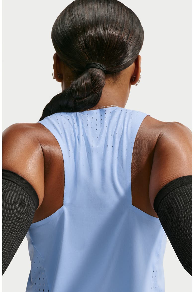 AeroSwift Dri-FIT ADV Running Singlet, Alternate, color, ALUMINUM/ ATOMIC PINK