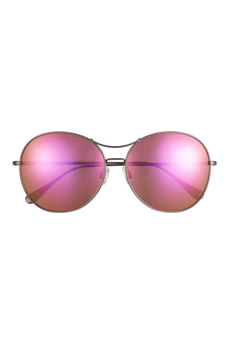 61mm Core Circle Polarized Sunglasses, Main, color, GREY GREY SUNRISE