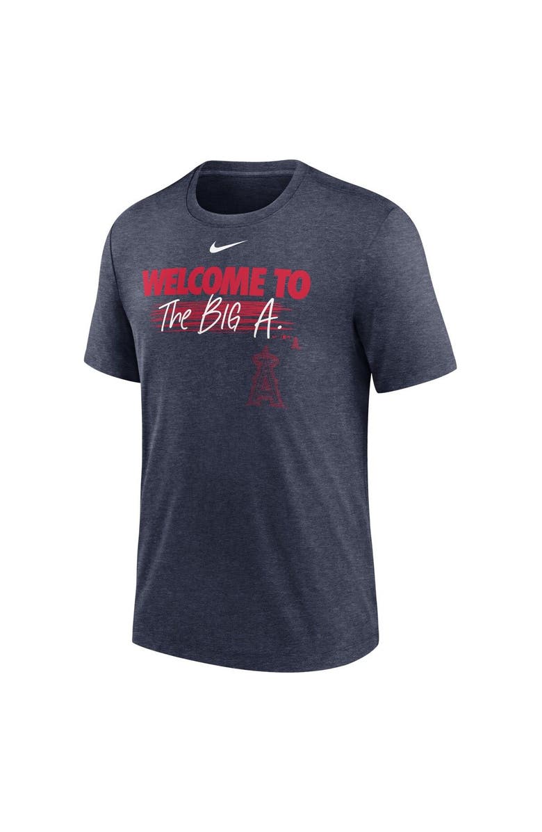 Nike Men's Nike Heather Navy Los Angeles Angels Home Spin Tri-Blend T-Shirt, Alternate, color, 