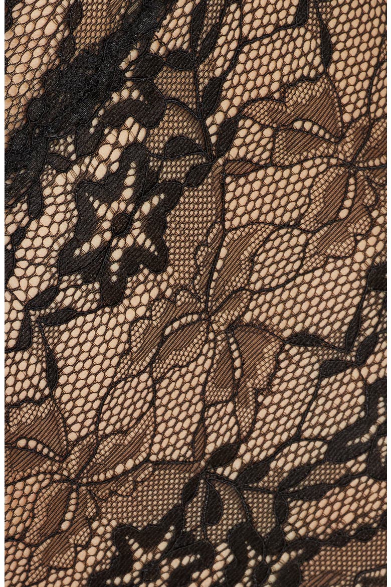 Aria Mesh Plunge Halter Teddy, Alternate, color, BLACK