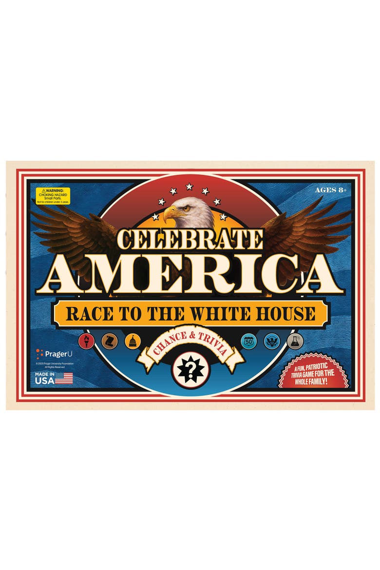 Celebrate America Race to the White House Board Game, Made in the USA, Main, color, Multicolored
