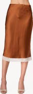 CAMI NYC Muriel High Waist Silk Midi Skirt