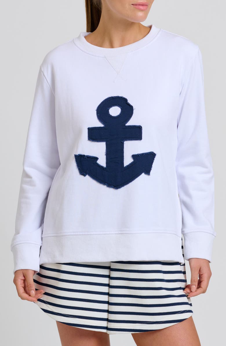 SHIRTY Zipside Nautical Anchor Sweatshirt, Main, color, 