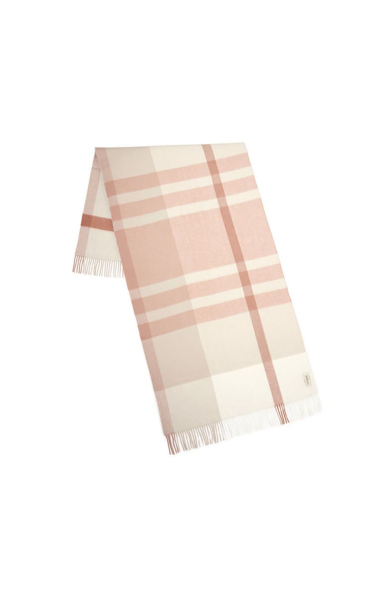 Mulberry Large Check Merino Wool Scarf, Alternate, color, Maple-White