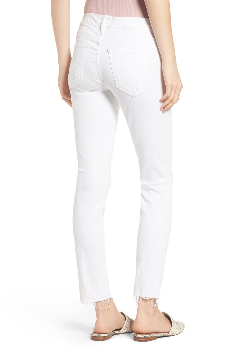 'Looker' Frayed Ankle Crop Jeans, Alternate, color, LITTLE MISS INNOCENT