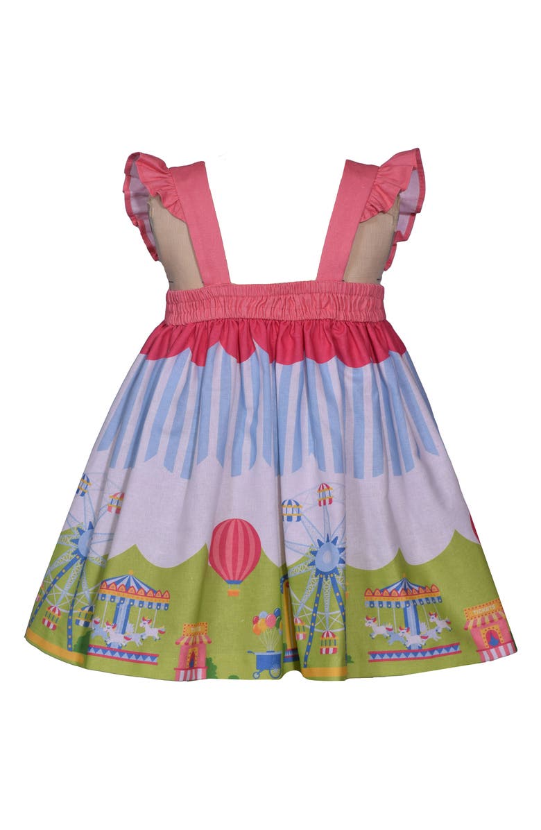 Iris & Ivy Carnival Scene Border Print Dress & Bloomers, Alternate, color, 