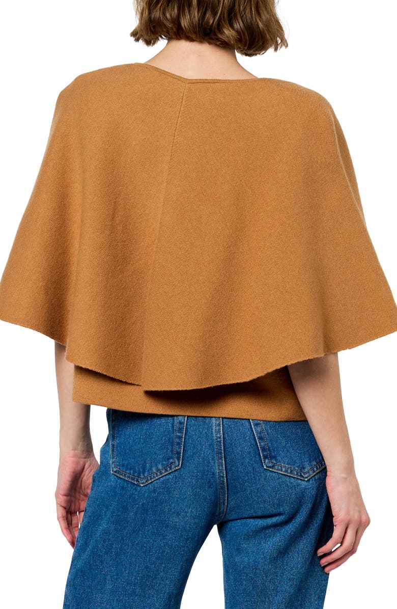 CIEBON Fanny Double Breasted Crop Top, Alternate, color, Brown