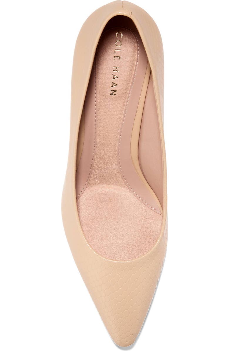 Cole Haan <p>Go-To Janey Croc Embossed Leather Pump (Women)</p>, Alternate, color, Soft Buff Snake Print Leather