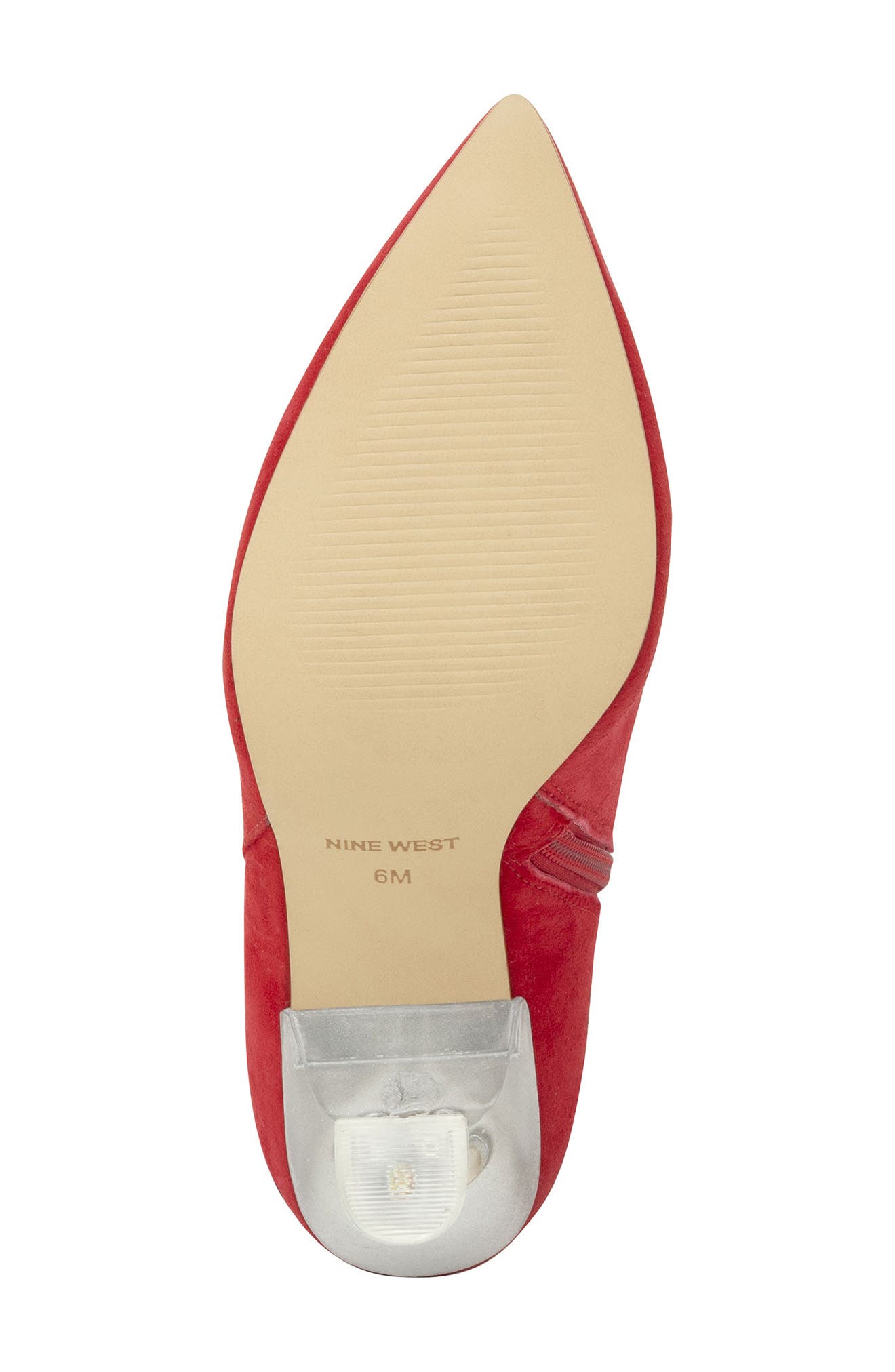 Tonight Clear Heel Dress Bootie, Alternate, color, MEDIUM RED 610
